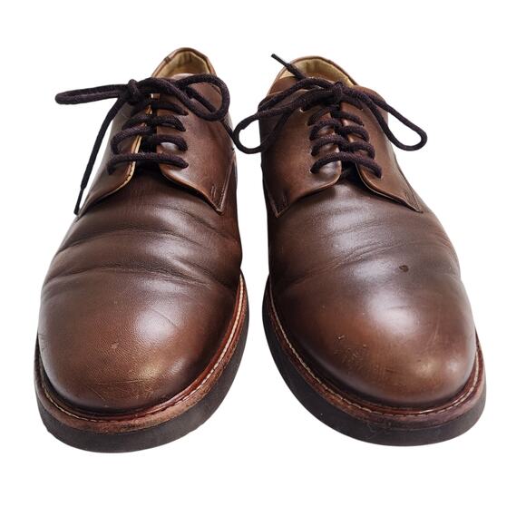 Samuel Hubbard Mens Founder Oxford Size 9.5 W Cognac Leather Vibram Comfort Lace - Picture 5 of 13
